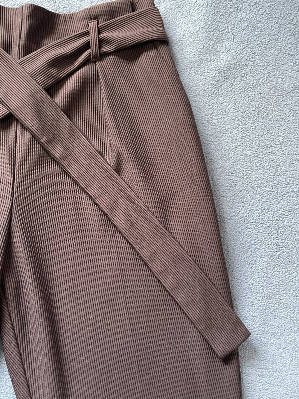 Suzy Shier Ribbed Tie Waist Pants – Size Small